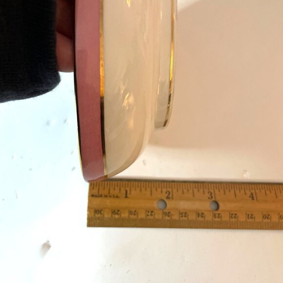 Vintage Fiorentine Floral Oval Porcelain Dish with Gold Trim Made in Italy - Picture 5 of 9